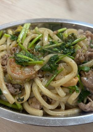 オイスター焼きうどん-レシピのメイン写真