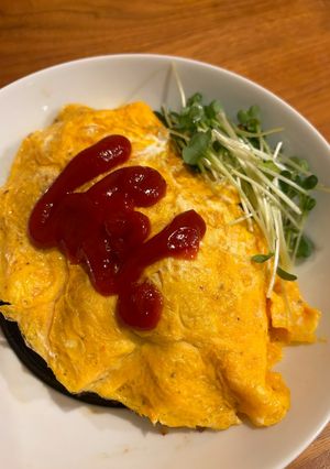 名店★早稲田メルシー風!ポークオムライス-レシピのメイン写真