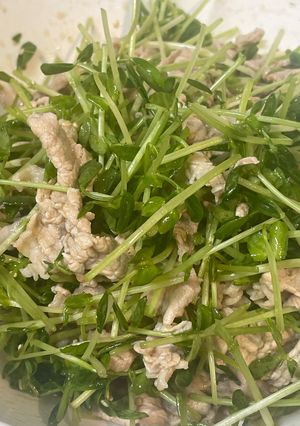 超簡単！豚肉と豆苗のサッパリおかず-レシピのメイン写真