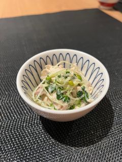 蒸し鶏とツナのわさびマヨネーズ和え-レシピのメイン写真