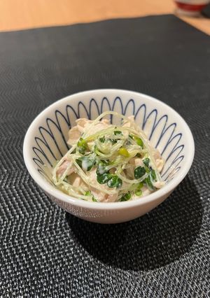 蒸し鶏とツナのわさびマヨネーズ和え-レシピのメイン写真