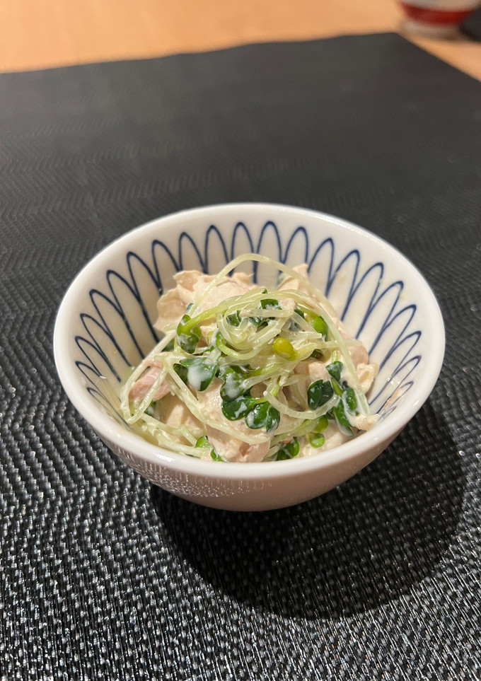 蒸し鶏とツナのわさびマヨネーズ和え-レシピのメイン写真