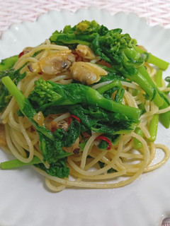 菜の花とあさりのスパゲッティ-レシピのメイン写真