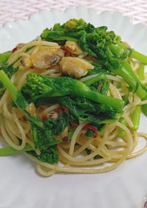 菜の花とあさりのスパゲッティ-レシピのメイン写真