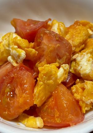 簡単！トマ🍅タマ🥚中華炒め😃-レシピのメイン写真