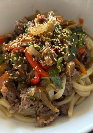 コストコのプルコギで☆焼きうどん-レシピのメイン写真