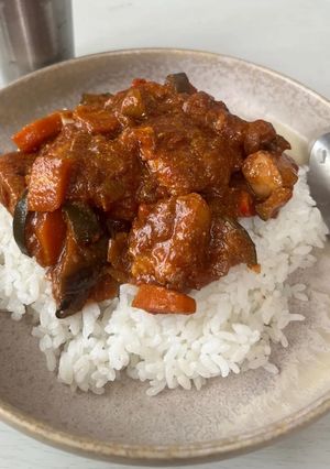 夏野菜とチキンのスパイスカレー-レシピのメイン写真