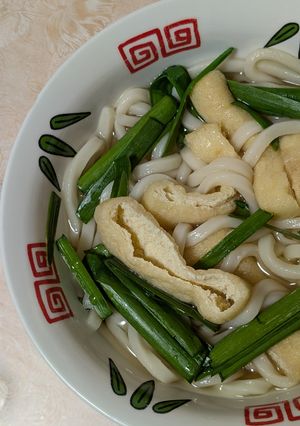 簡単★ニラと油揚げのスープうどん-レシピのメイン写真