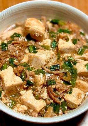 簡単！ニラたっぷり麻婆豆腐-レシピのメイン写真