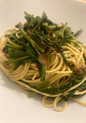 空芯菜のチーズパスタ-レシピのメイン写真