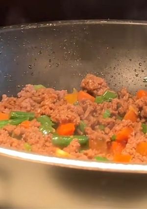牛ひき肉と野菜の炒め物-レシピのメイン写真