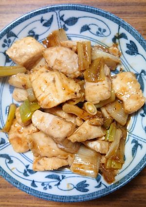 ヨウサマの減塩カジキマグロの葱炒め-レシピのメイン写真