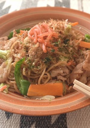 粉チーズで私流まろやか！お好み焼き風焼きそば-レシピのメイン写真