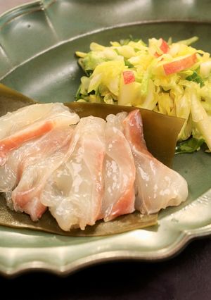鯛の昆布締めと春野菜のマリネ-レシピのメイン写真