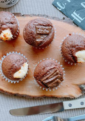 クリームチーズ入りチョコレートマフィン-レシピのメイン写真