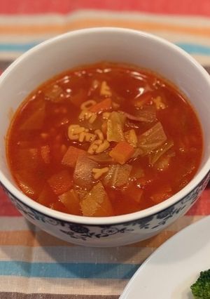 【学校給食】ABCスープ（トマト味）-レシピのメイン写真
