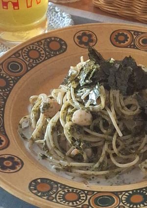 シーフード海苔クリームパスタ-レシピのメイン写真