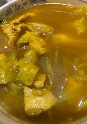 キャベツと鶏胸肉の味噌カレースープ-レシピのメイン写真