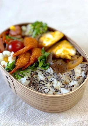 お弁当の塩昆布キッチンバサミで刻んでね💕-レシピのメイン写真
