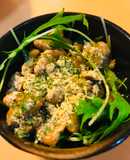 毎日の納豆●水菜＆きなこのサラダと
