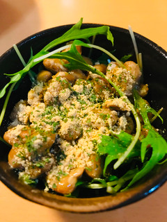 毎日の納豆●水菜&きなこのサラダと-レシピのメイン写真