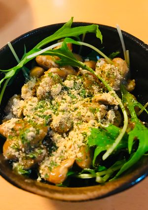 毎日の納豆●水菜＆きなこのサラダと-レシピのメイン写真