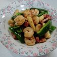 海老ベーコンピーマンのバター醬油炒め