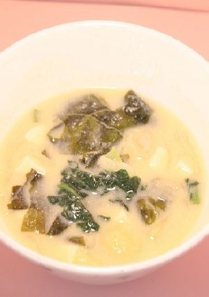 豆乳みそ汁【学校給食】-レシピのメイン写真
