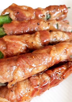 甘辛☆オクラの豚肉巻き-レシピのメイン写真