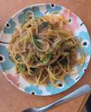 そぼろと白菜のガーリック餡掛け煮込みパス