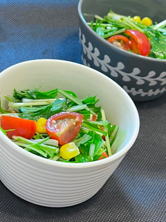 【野菜ソムリエ】京みず菜の塩麴サラダ-レシピのメイン写真