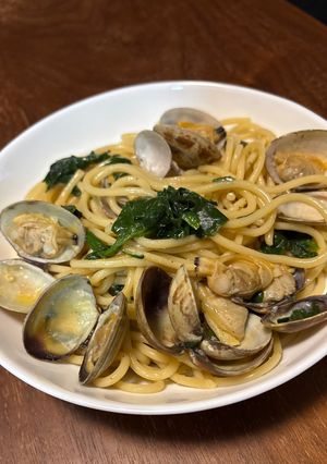 簡単！ほうれん草のボンゴレビアンコパスタ-レシピのメイン写真