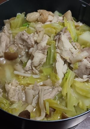 鶏とキャベツの簡単鍋-レシピのメイン写真