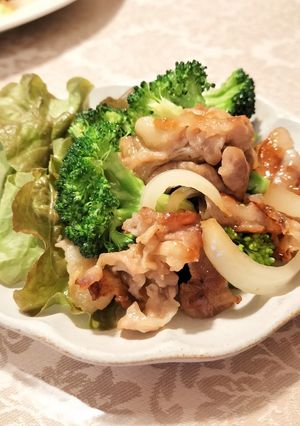 豚バラとブロッコリーのにんにく醤油炒め-レシピのメイン写真