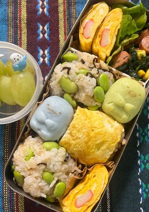 枝豆と塩昆布とおかかと卵のおにぎり-レシピのメイン写真