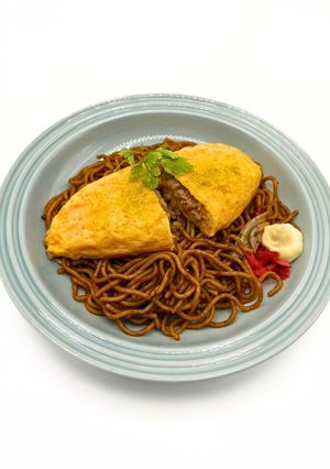 オムミート焼きそば-レシピのメイン写真