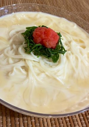 濃厚まろやか！豆乳たらこ和風そうめん-レシピのメイン写真