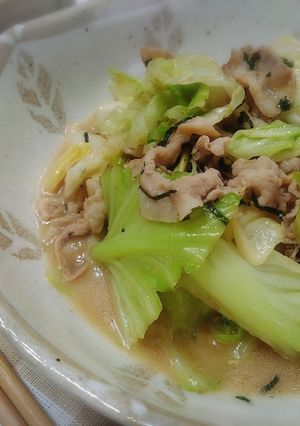 ＊春キャベツと豚肉のゴマドレ炒め＊-レシピのメイン写真