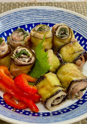 豚バラ肉のくるくる茄子巻き♪-レシピのメイン写真