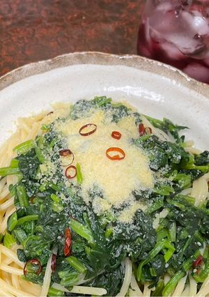簡単20分⭐︎ほうれん草のくたくた煮パスタ-レシピのメイン写真
