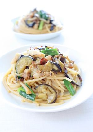 柚子胡椒も＋【茄子ベーコンの和風パスタ】-レシピのメイン写真