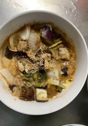 根菜茄子中華風クリーム梅味温野菜サラダ-レシピのメイン写真