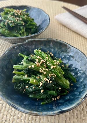 レンジで簡単！焼肉屋のほうれん草ナムル-レシピのメイン写真