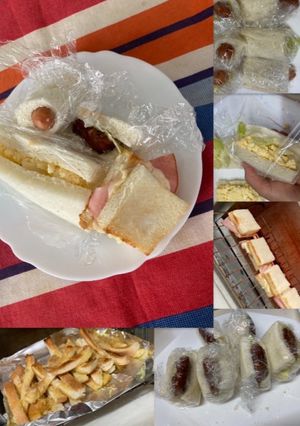お昼に③4種サンド&パン耳スイーツ付-レシピのメイン写真
