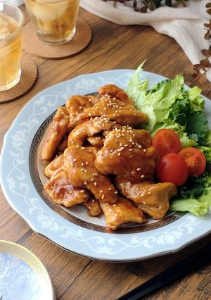 簡単節約☆鶏胸肉でコク旨照り焼きチキン。-レシピのメイン写真