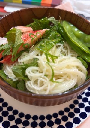 麺つゆなし 簡単おいしいサラダそうめん-レシピのメイン写真