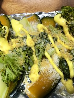 ブロッコリーとかぼちゃのオーブン焼き-レシピのメイン写真