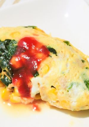 【主菜・副菜】レンジで簡単オムレツ-レシピのメイン写真