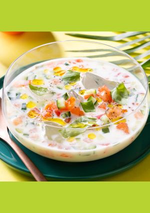 夏野菜のホワイトガスパチョ-レシピのメイン写真