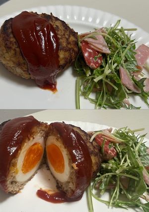 卵インハンバーグ！-レシピのメイン写真